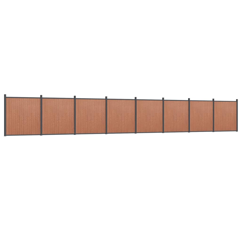 Pannello di Recinzione Marrone 1391x186 cm in WPC | homemem39