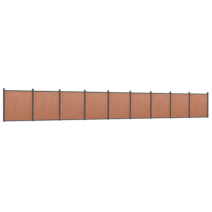 Pannello di Recinzione Marrone 1564x186 cm in WPC | homemem39