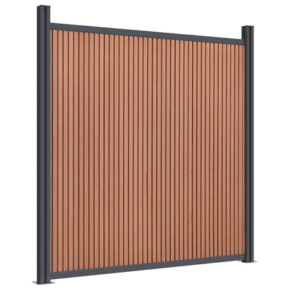 Pannello di Recinzione Marrone 1564x186 cm in WPC | homemem39