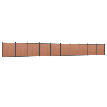 Pannello di Recinzione Marrone 1737x186 cm in WPC | homemem39