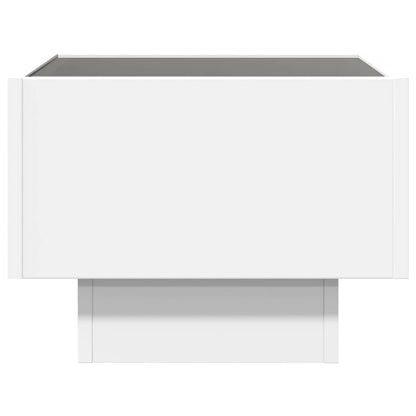 Tavolino con LED Bianco 40x40x30 cm in Legno Multistrato | homemem39