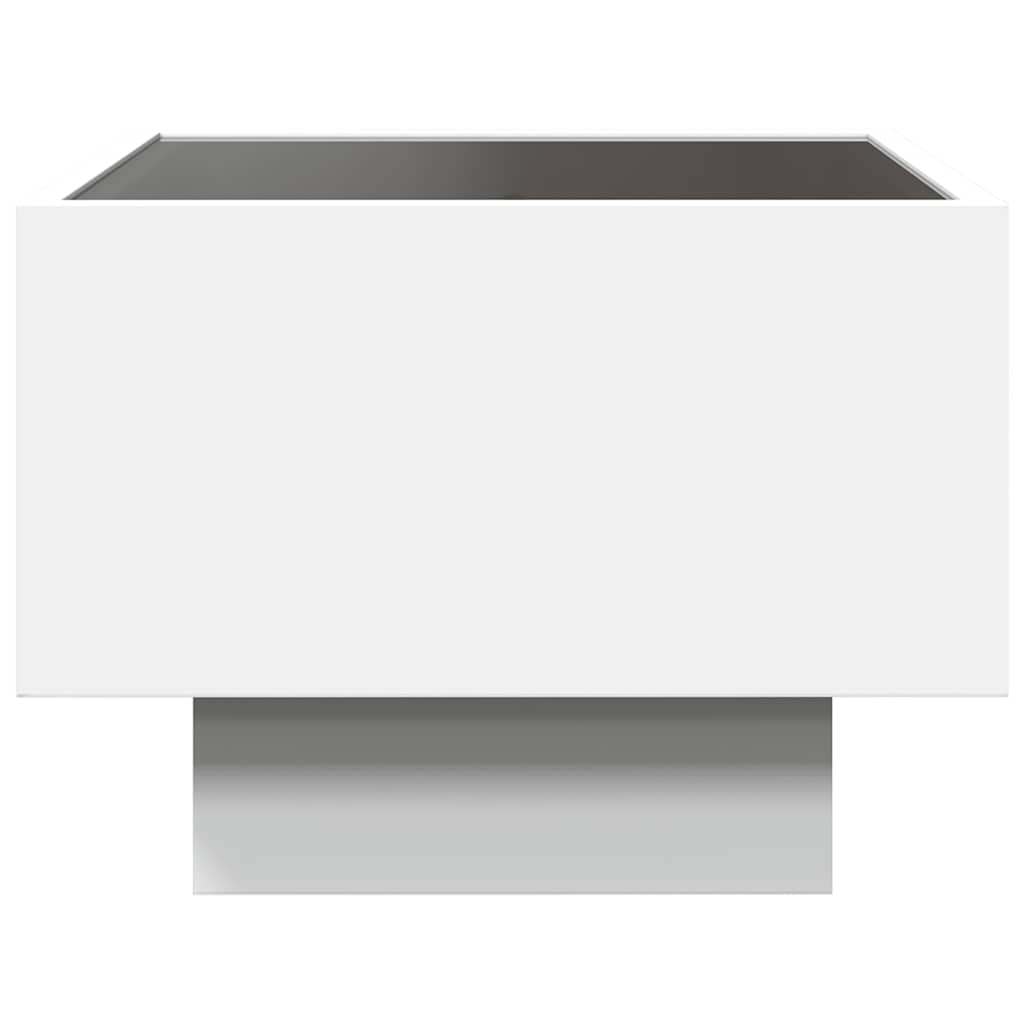 Tavolino con LED Bianco 40x40x30 cm in Legno Multistrato