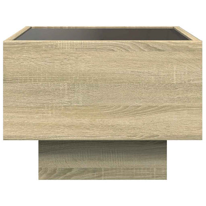 Tavolino con LED Rovere Sonoma 40x40x30 cm in Legno Multistrato | homemem39