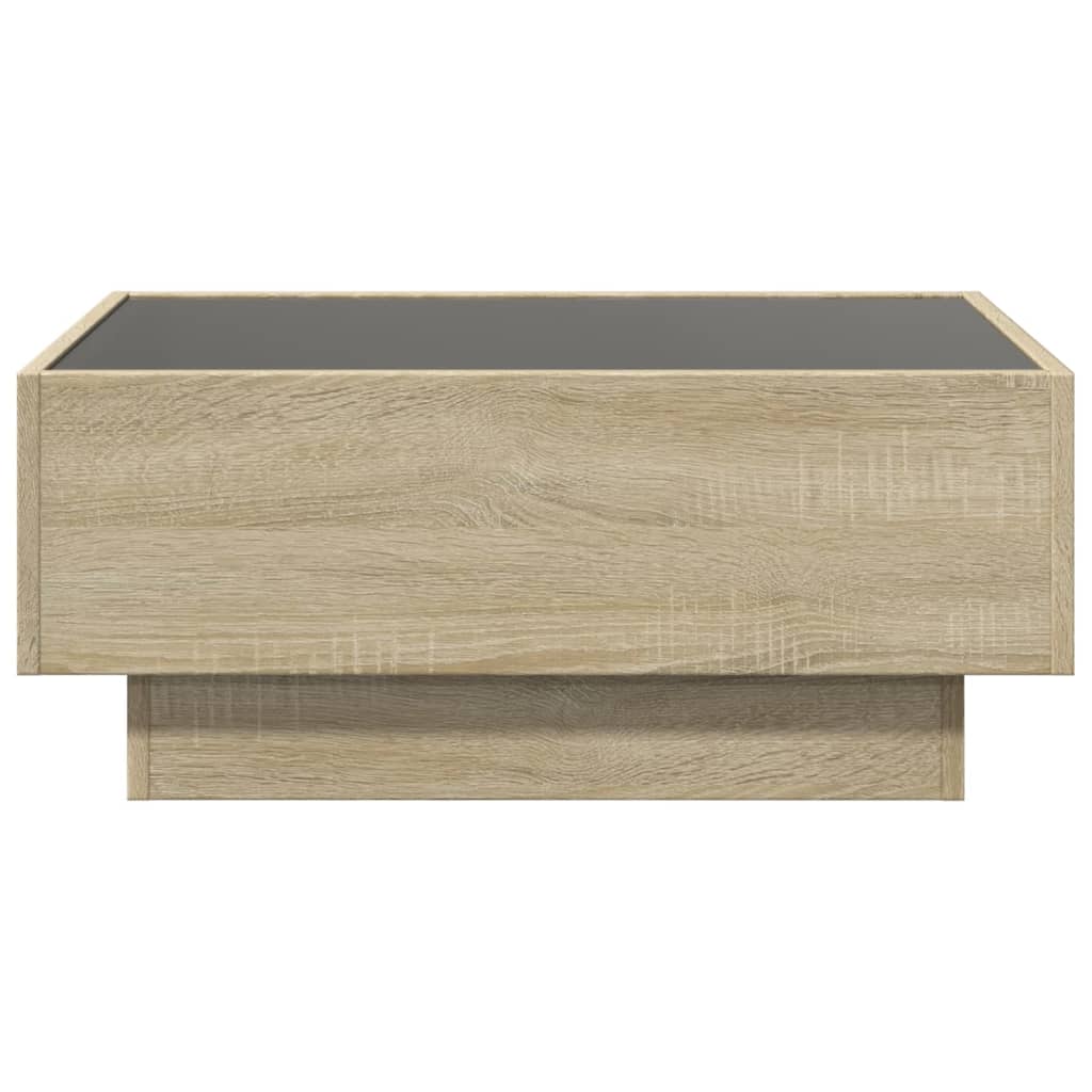 Tavolino Salotto con LED Rovere Sonoma 70x50x30 cm Multistrato | homemem39
