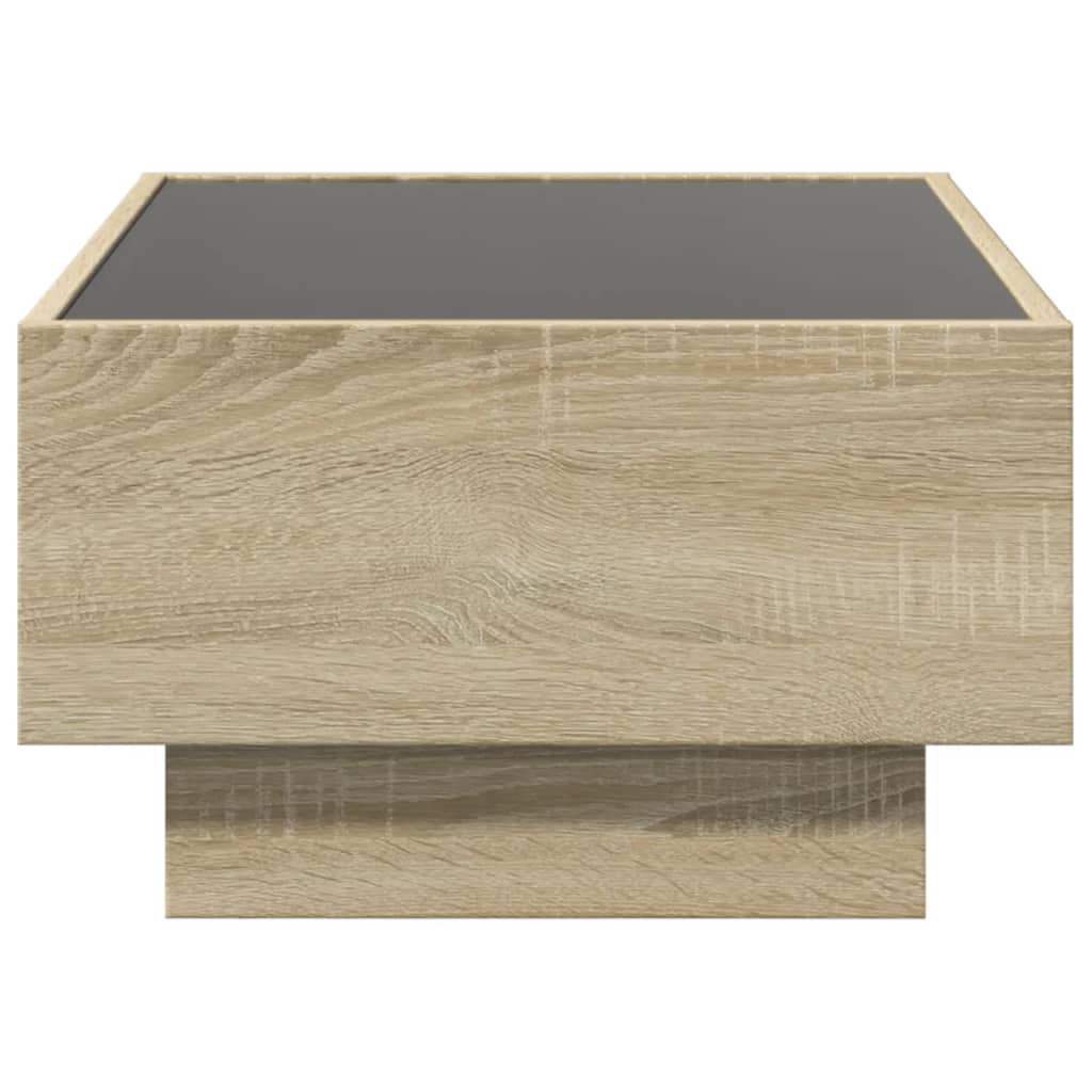 Tavolino Salotto con LED Rovere Sonoma 70x50x30 cm Multistrato | homemem39