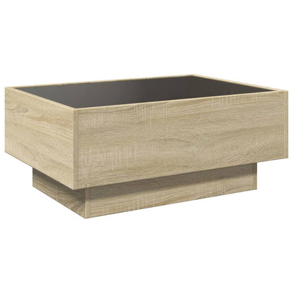 Tavolino Salotto con LED Rovere Sonoma 70x50x30 cm Multistrato | homemem39