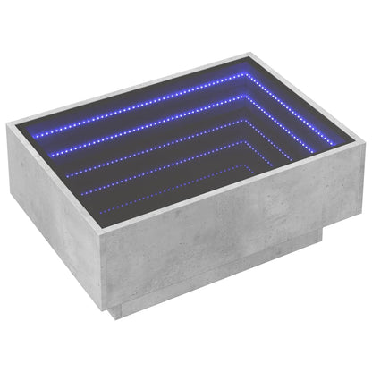 Tavolino Salotto con LED Grigio Cemento 70x50x30 cm Multistrato | homemem39