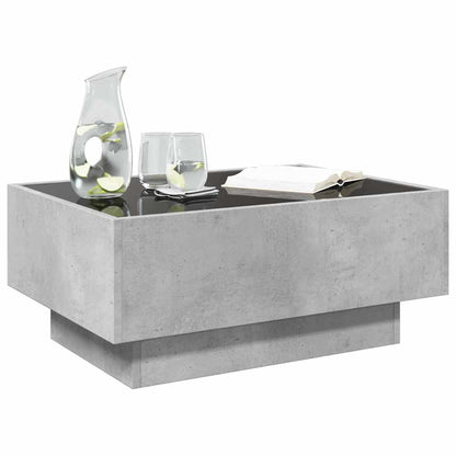 Tavolino Salotto con LED Grigio Cemento 70x50x30 cm Multistrato | homemem39