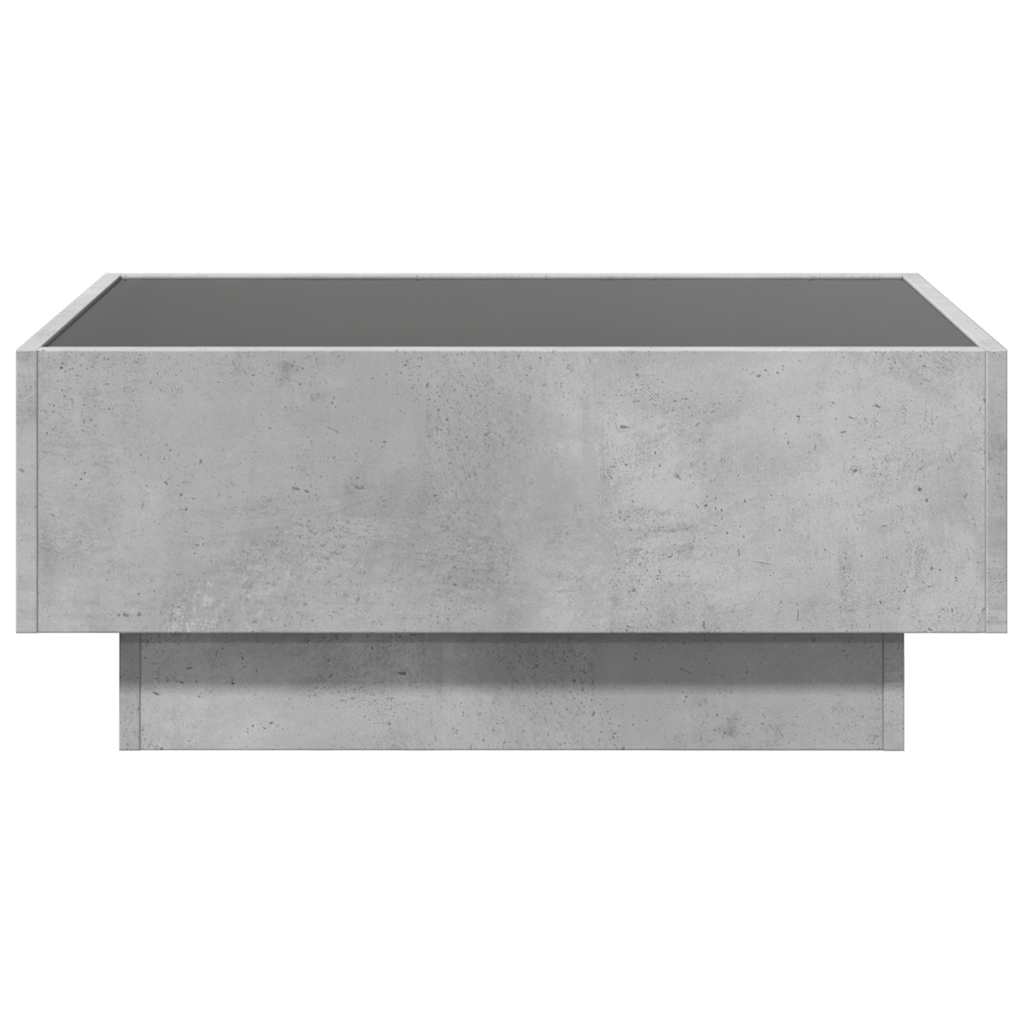 Tavolino Salotto con LED Grigio Cemento 70x50x30 cm Multistrato | homemem39