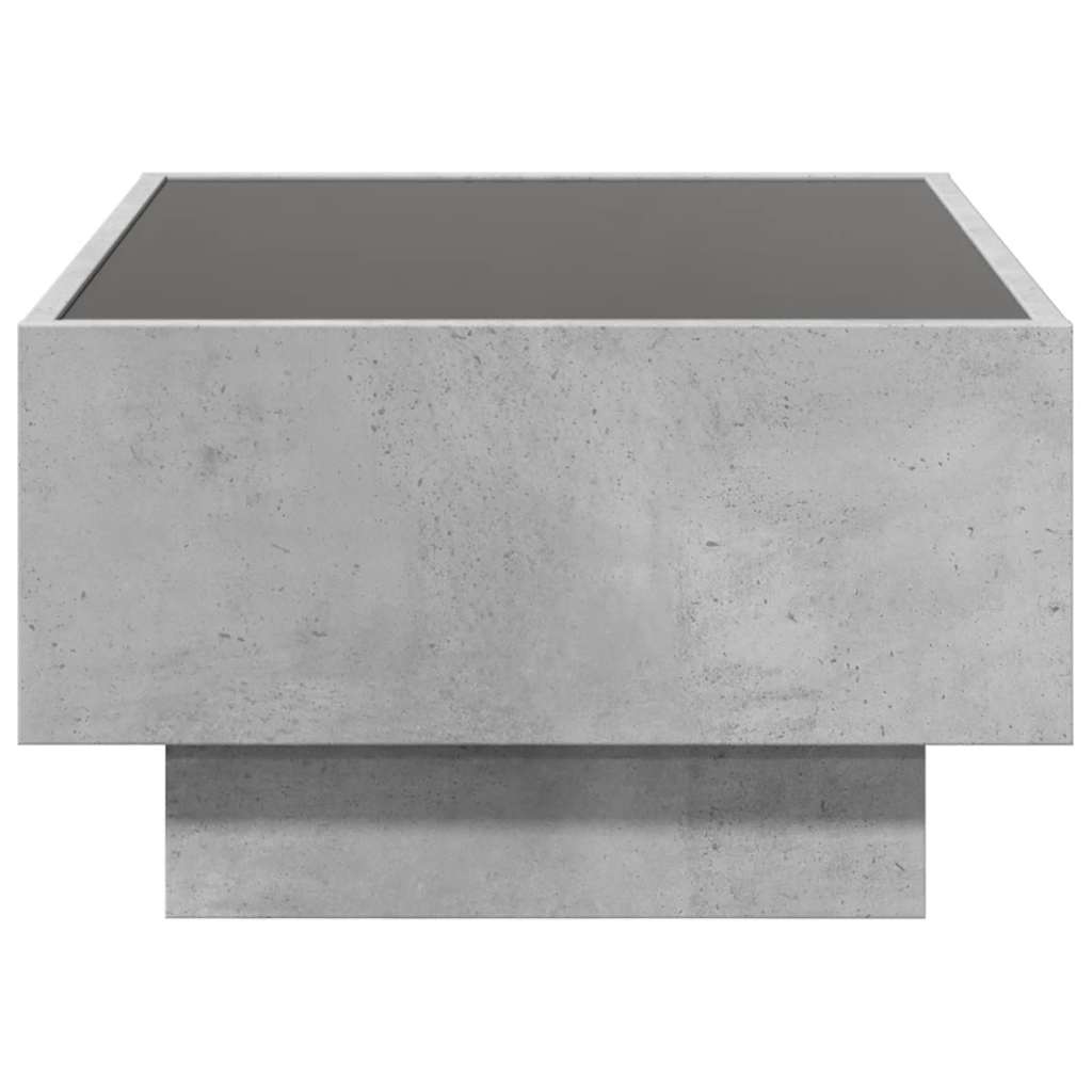 Tavolino Salotto con LED Grigio Cemento 70x50x30 cm Multistrato | homemem39
