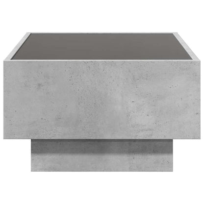 Tavolino Salotto con LED Grigio Cemento 70x50x30 cm Multistrato | homemem39