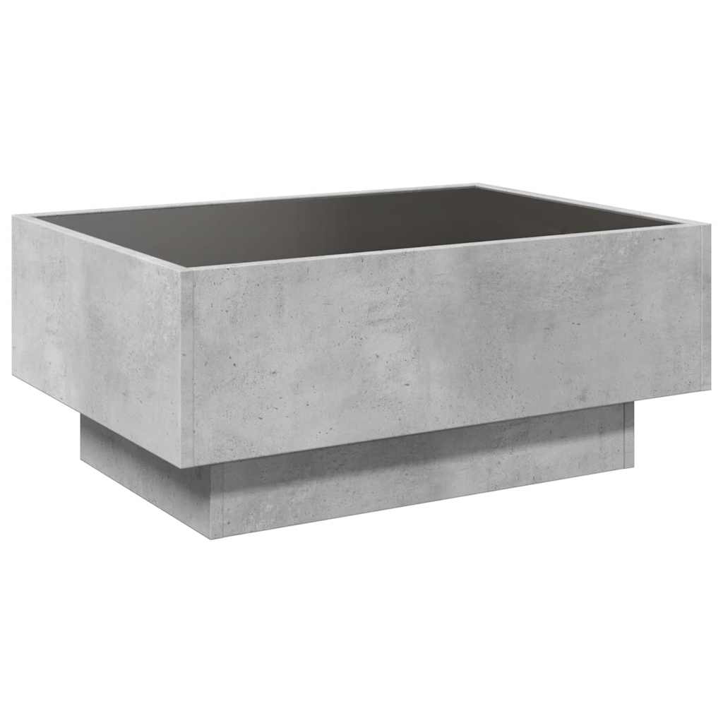 Tavolino Salotto con LED Grigio Cemento 70x50x30 cm Multistrato | homemem39