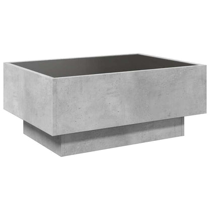 Tavolino Salotto con LED Grigio Cemento 70x50x30 cm Multistrato
