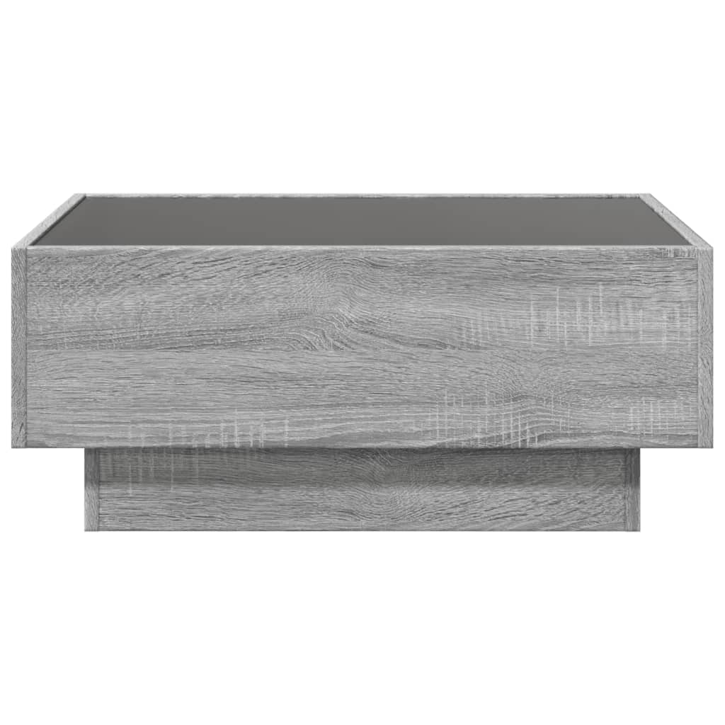 Tavolino Salotto con LED Grigio Sonoma 70x50x30 cm Multistrato