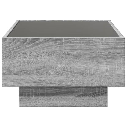 Tavolino Salotto con LED Grigio Sonoma 70x50x30 cm Multistrato