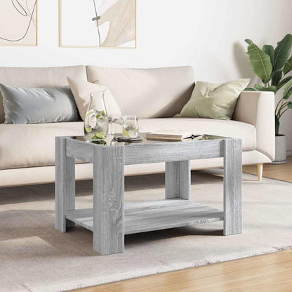 Tavolino Salotto con LED Grigio Sonoma 73x53x45 cm Multistrato