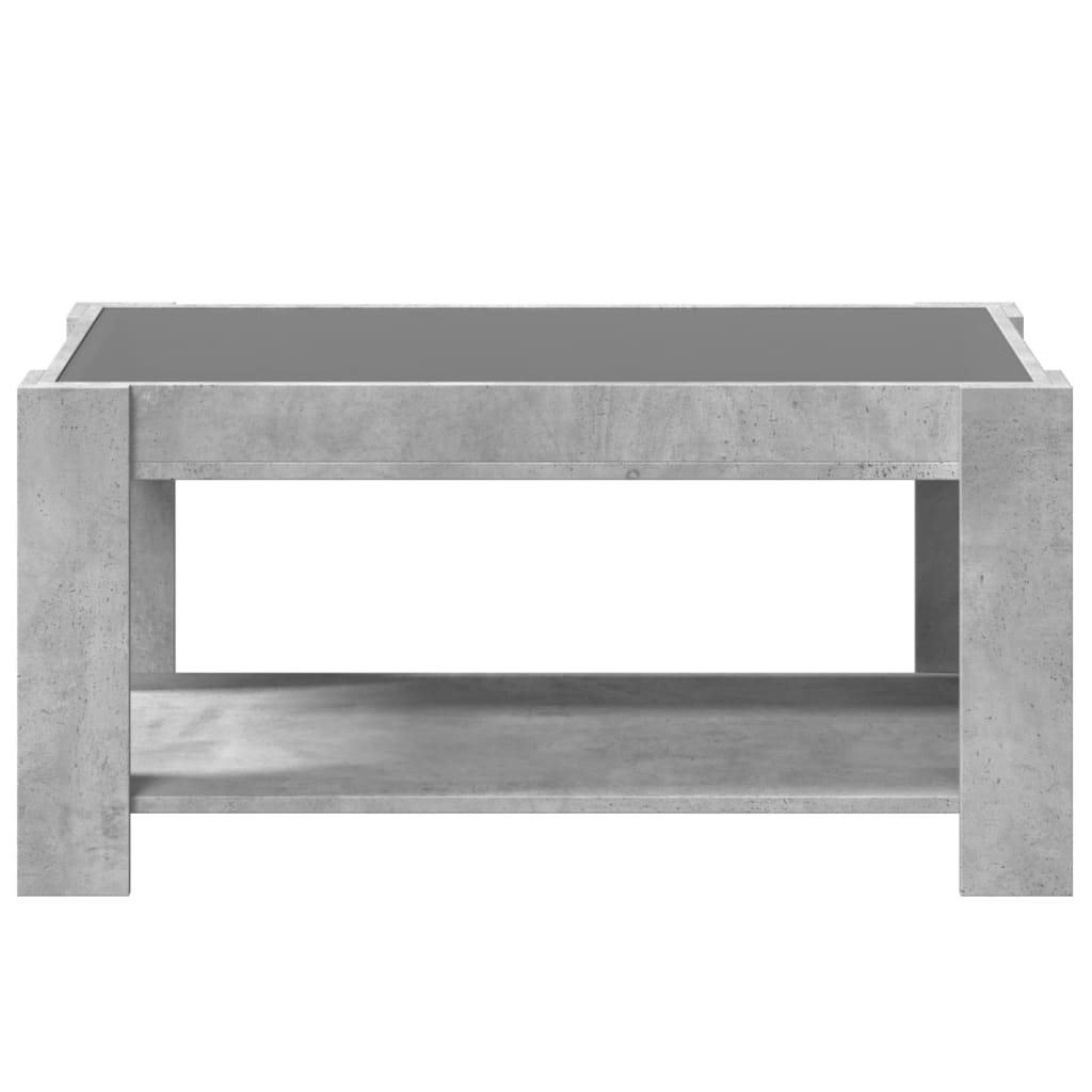 Tavolino Salotto con LED Grigio Cemento 93x53x45 cm Multistrato | homemem39