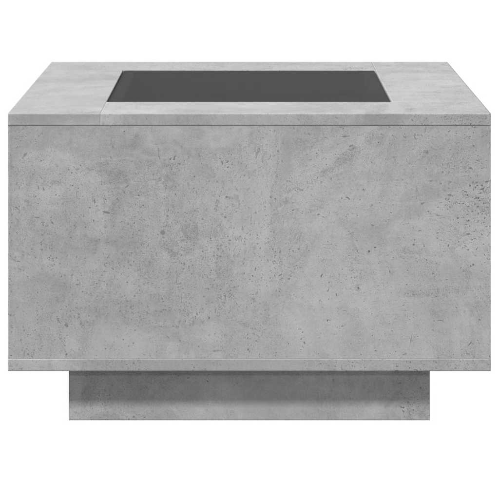 Tavolino Salotto con LED Grigio Cemento 60x60x40 cm Multistrato | homemem39