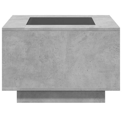 Tavolino Salotto con LED Grigio Cemento 60x60x40 cm Multistrato | homemem39