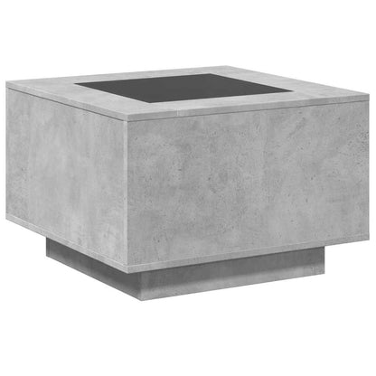 Tavolino Salotto con LED Grigio Cemento 60x60x40 cm Multistrato | homemem39