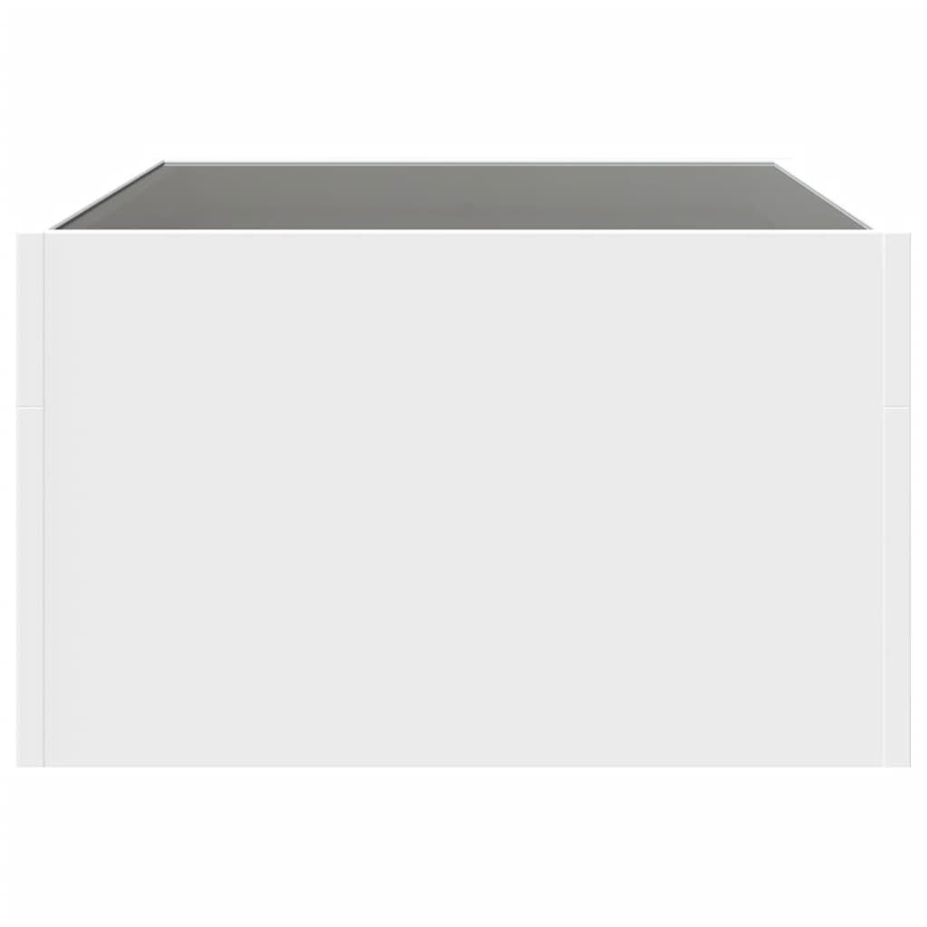 Tavolino da Salotto con LED Infinity Bianco 70x50x30 cm
