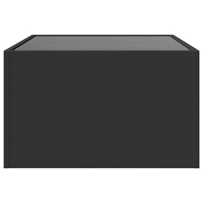 Tavolino da Salotto con LED Infinity Nero 70x50x30 cm | homemem39