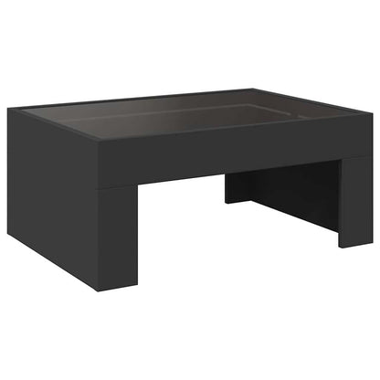 Tavolino da Salotto con LED Infinity Nero 70x50x30 cm | homemem39