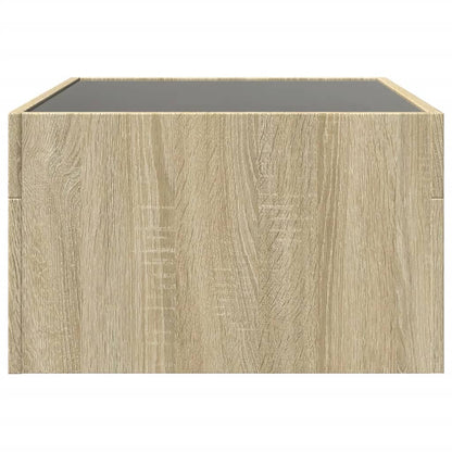 Tavolino da Salotto con LED Infinity Rovere Sonoma 70x50x30 cm