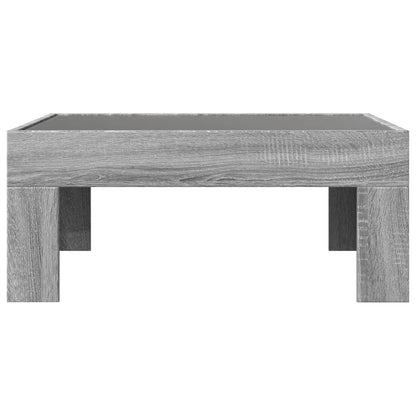Tavolino da Salotto con LED Infinity Grigio Sonoma 70x50x30 cm | homemem39