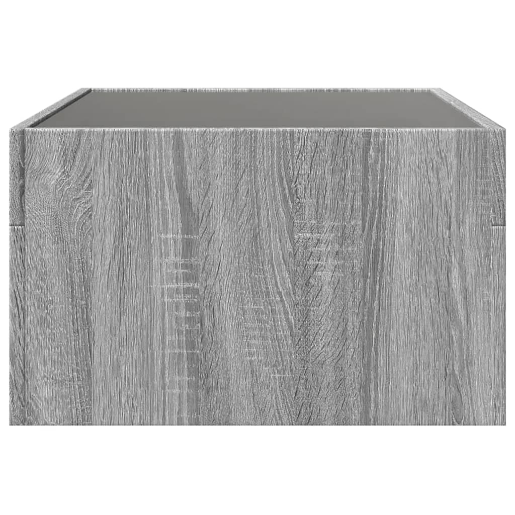 Tavolino da Salotto con LED Infinity Grigio Sonoma 70x50x30 cm | homemem39