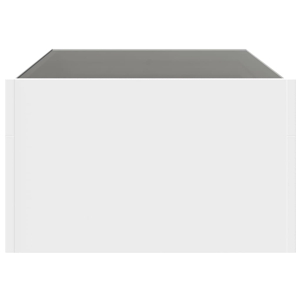 Tavolino da Salotto con LED Infinity Bianco 90x50x30 cm