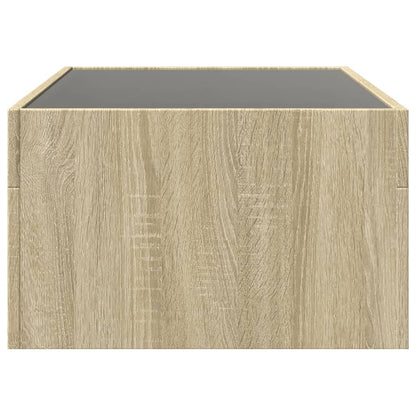 Tavolino da Salotto con LED Infinity Rovere Sonoma 90x50x30 cm | homemem39