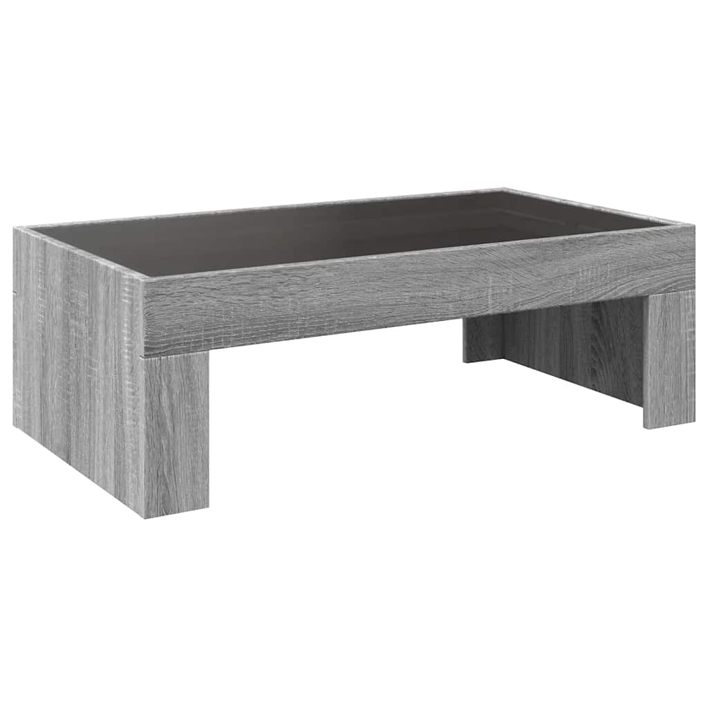 Tavolino da Salotto con LED Infinity Grigio Sonoma 90x50x30 cm | homemem39