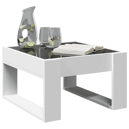 Tavolino da Salotto con LED Infinity Bianco 50x53x30 cm | homemem39