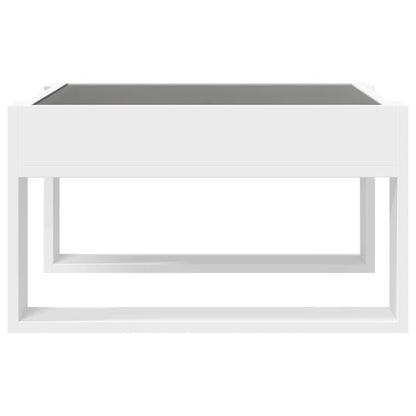 Tavolino da Salotto con LED Infinity Bianco 50x53x30 cm | homemem39