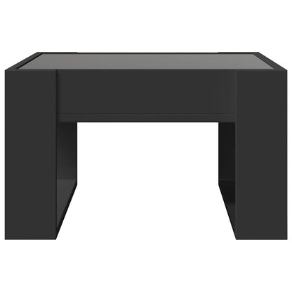 Tavolino da Salotto con LED Infinity Nero 50x53x30 cm