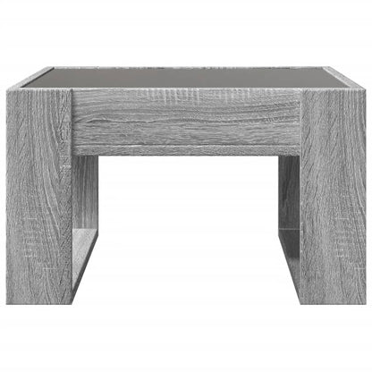 Tavolino da Salotto con LED Infinity Grigio Sonoma 50x53x30 cm | homemem39