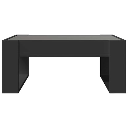 Tavolino da Salotto con LED Infinity Nero 70x53x30 cm | homemem39