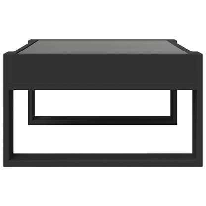 Tavolino da Salotto con LED Infinity Nero 70x53x30 cm | homemem39