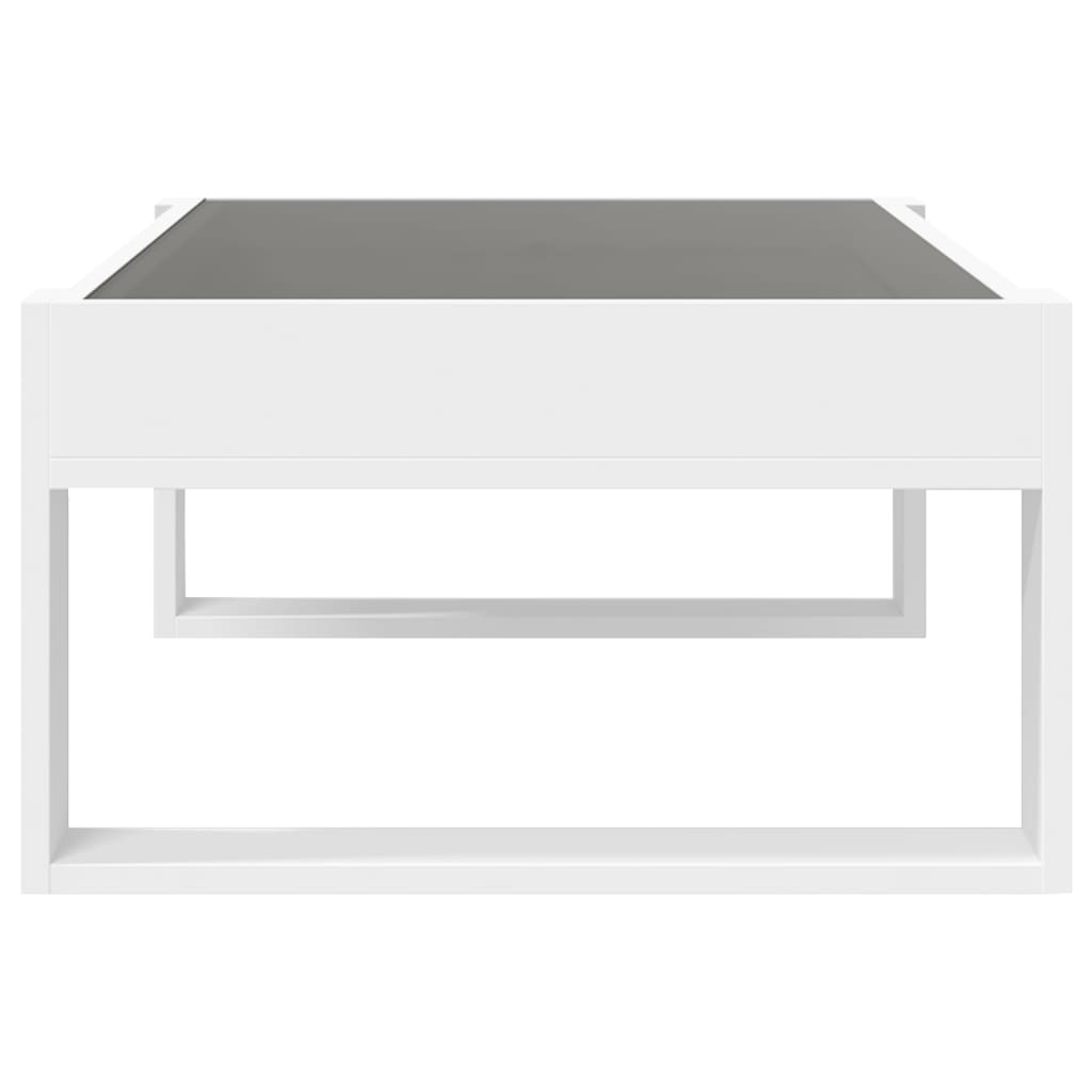 Tavolino da Salotto con LED Infinity Bianco 90x53x30 cm | homemem39