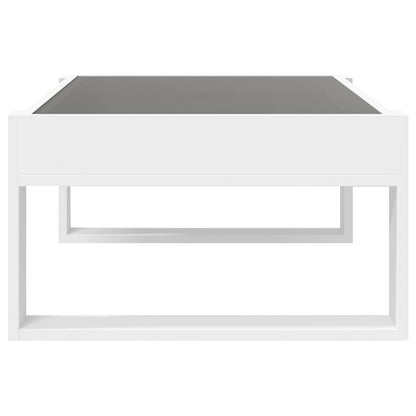 Tavolino da Salotto con LED Infinity Bianco 90x53x30 cm | homemem39