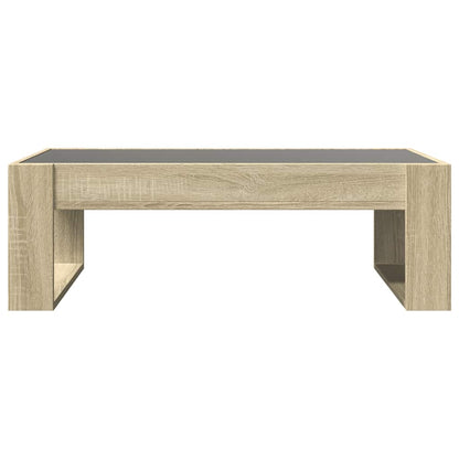 Tavolino da Salotto con LED Infinity Rovere Sonoma 90x53x30 cm