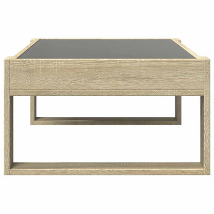 Tavolino da Salotto con LED Infinity Rovere Sonoma 90x53x30 cm | homemem39