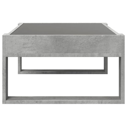 Tavolino da Salotto con LED Infinity Grigio Cemento 90x53x30 cm | homemem39