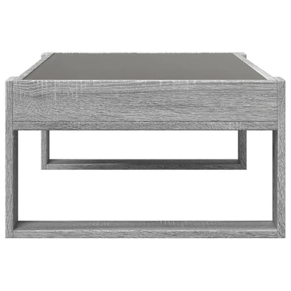 Tavolino da Salotto con LED Infinity Grigio Sonoma 90x53x30 cm | homemem39