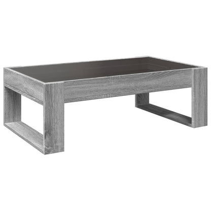 Tavolino da Salotto con LED Infinity Grigio Sonoma 90x53x30 cm | homemem39