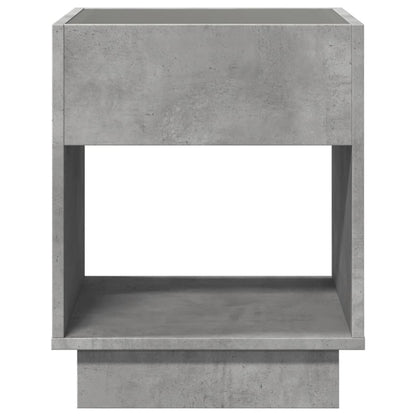 Tavolino da Salotto con LED Infinity Grigio Cemento 40x40x50 cm | homemem39
