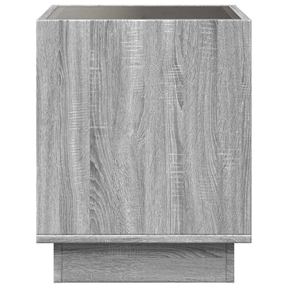 Tavolino da Salotto con LED Infinity Grigio Sonoma 40x40x50 cm | homemem39