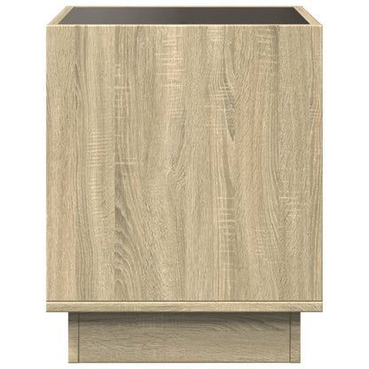 Tavolino da Salotto con LED Infinity Rovere Sonoma 50x50x50 cm