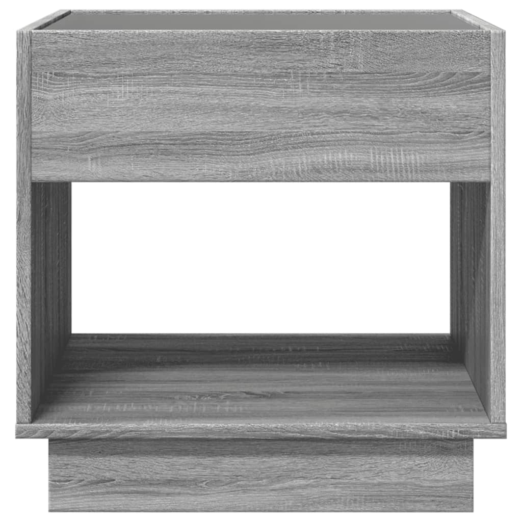 Tavolino da Salotto con LED Infinity Rovere Sonoma 50x50x50 cm | homemem39